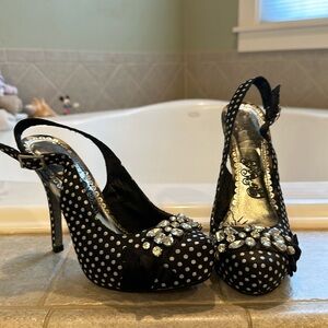 Sexy Rhinestone Polka Dot Heels